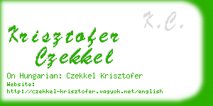 krisztofer czekkel business card